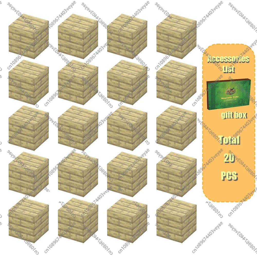 Magnetische Bausteine ​​Mine World Magnetwürfel-Set für Jungen und Mädchen, Kinder ab 3 Jahren, DIY-Modell, Kinder, STEM, sensorisches Spielzeug, Geschenk 