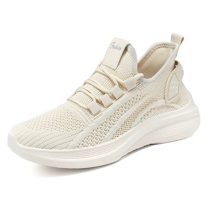 Women Casual Shoes 2025 Hot Sale Breathable Air Mesh Slip-on Female Sock Footwear Outdoor Women Sneakers Thick Bottom Platforms