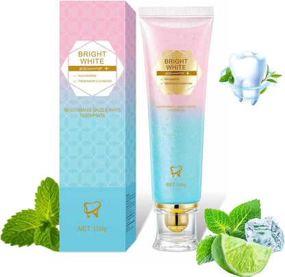 Niacinamide Whitening Toothpaste Intensive Whitens Teeth Protects Enamel Removes Stains & Refreshes Breath Daily Oral Care