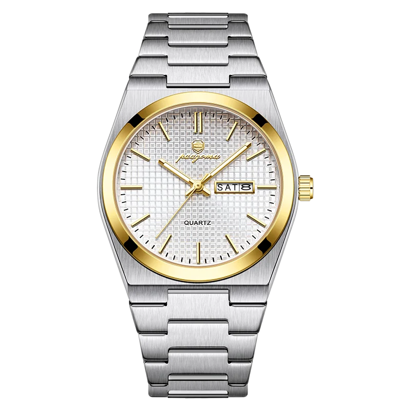 POEDAGAR Luxury Fashion Male Watch Stainless Steel Waterproof Luminous Men's Quartz Watches Casual Date Week Wristwatch For Men