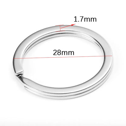 20pcs Stainless Steel Key Rings 20/25/28/30/35mm Round Flat Line Split Rings Keyring for Jewelry Making Keychain DIY Findings