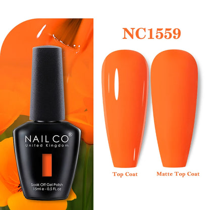 NAILCO 131Colors Vernis Semi Permanent UV Varnish Gel Nail Polish Nails Art Gel Manicure TOP BASE Varnish Hybrid