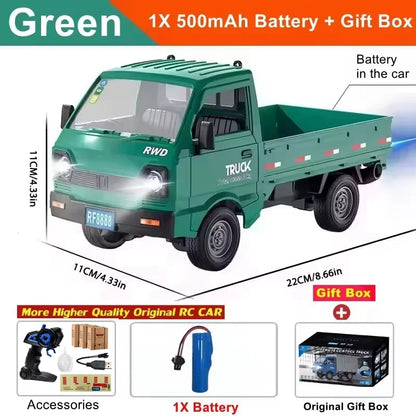 Neues ferngesteuertes Auto KF21 1:16, 2,4 GHz, simuliert Drift- und Kletter-Trucks mit Sprühnebel und LED-Leuchten, Spielzeug für Kinder und Jungen, Geschenk 