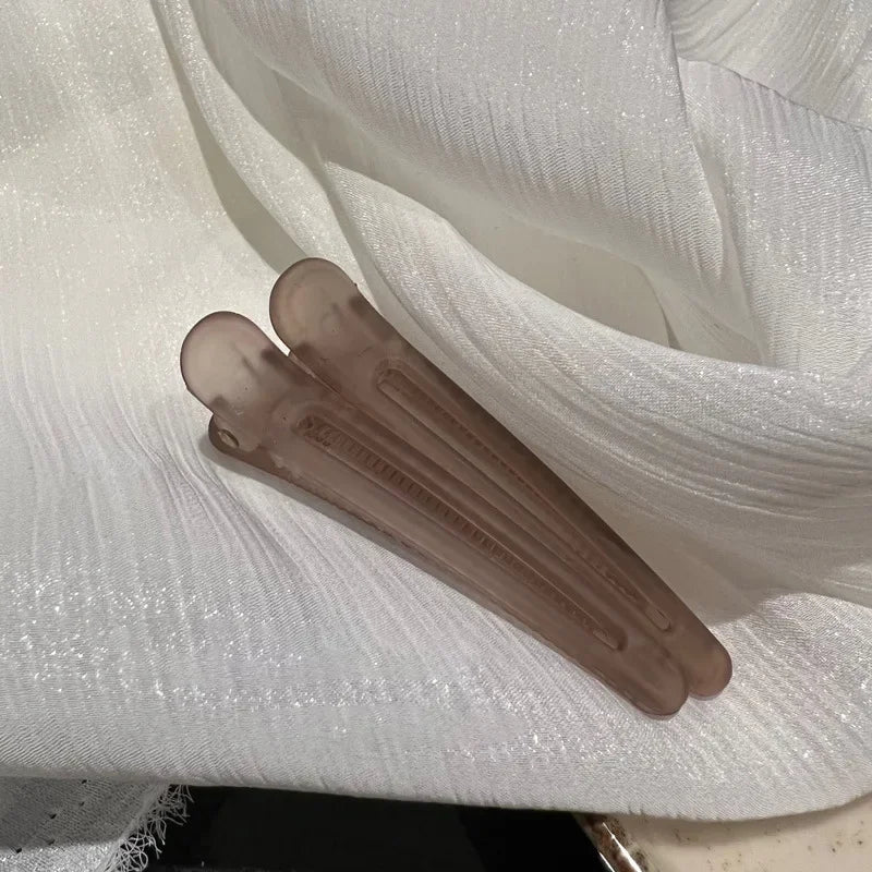 2pcs Colorful Fix Hair Hairpins Frosted Duckbill Clip Fashion Bangs Hairdressing Hair Pins Barrettes Headwear Accessories