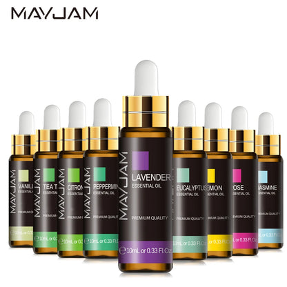 10ML Lavender Essential Oil Massage Skin Care Diffuser Patchouli Frankincense Bergamot Cedarwood Sandalwood Tea Tree Aroma Oil