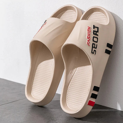 Fashion Men Massage Slippers Indoor Outdoor Sandals Beach Flip Flop Thick Sole Women Slides Summer Non-Slip Men Shower Slippers