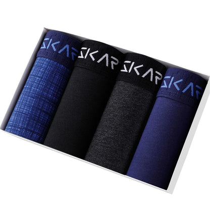 4pcs Boxer Shorts Men's Panties Homme Underpants Boxershorts Underwear for Man Cotton Male Couple Sexy Set Calecon Lot Soft Box