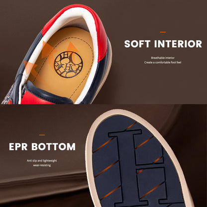 Popular men's casual shoes luxury brand flat lace-up shoes monogrammed breathable comfortable casual shoes