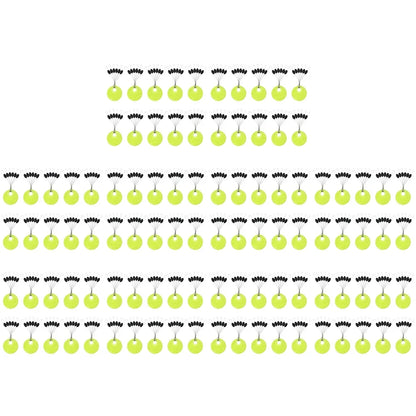 60pcs/Set 10 Group Rubber Space Beans?Stopper Oval/Long Column Shaped Fishing Line Space Beans Vertical Beans Fish Bobber Tools