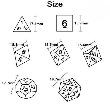 Dice Games TRPG DND Dice Set Most POP Multi Colours Amazing Retro Font Style And Pattern For Souvenirst Entertainment Board Game