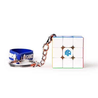 [JudyCube] GAN 330 Mini 3x3 Keychain Cube Gan330 10th anniversary Stickerless 3x3 Speed Cube Professional Magic Cube Puzzle Toys