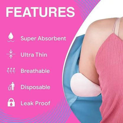 50pcs Underarm Dress Clothing Armpit Care Sweat Scent Perspiration Pads Shields Absorbing Deodorant Pads Women Men Wholesale