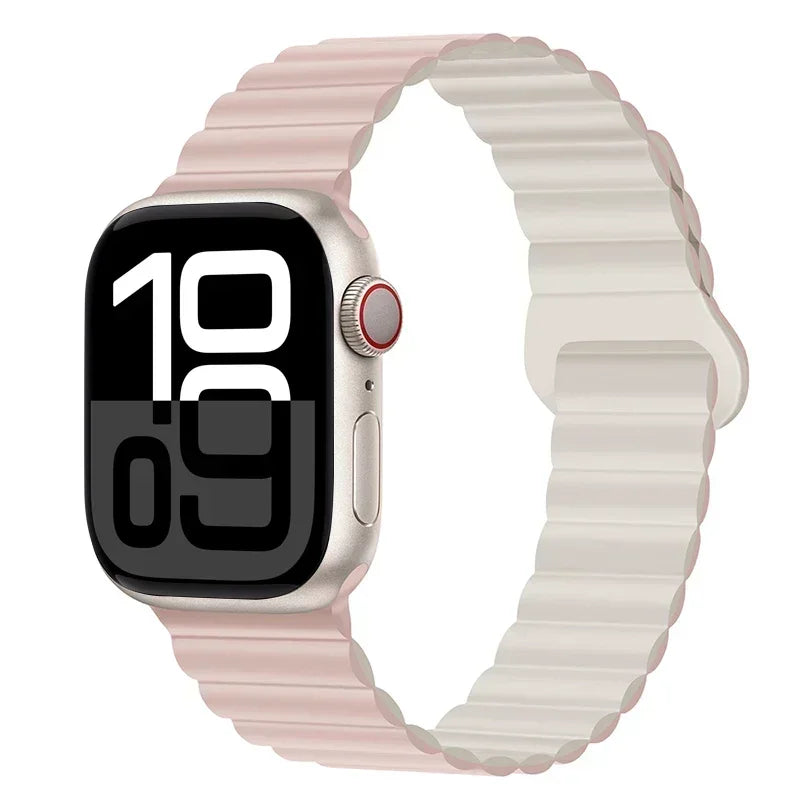 Magnetic Strap For Apple Watch Bands 46mm 42mm 49mm 45mm 44mm 41mm Silicone Sport Bracelet iWatch Series ultra 10 9 8 7 6 5 SE