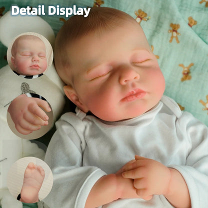 JOYORA Full Body Closed Eye Doll Newborn Baby Doll Lifelike Birthday Gift Children's Toy Christmas Gift Art Collection Doll