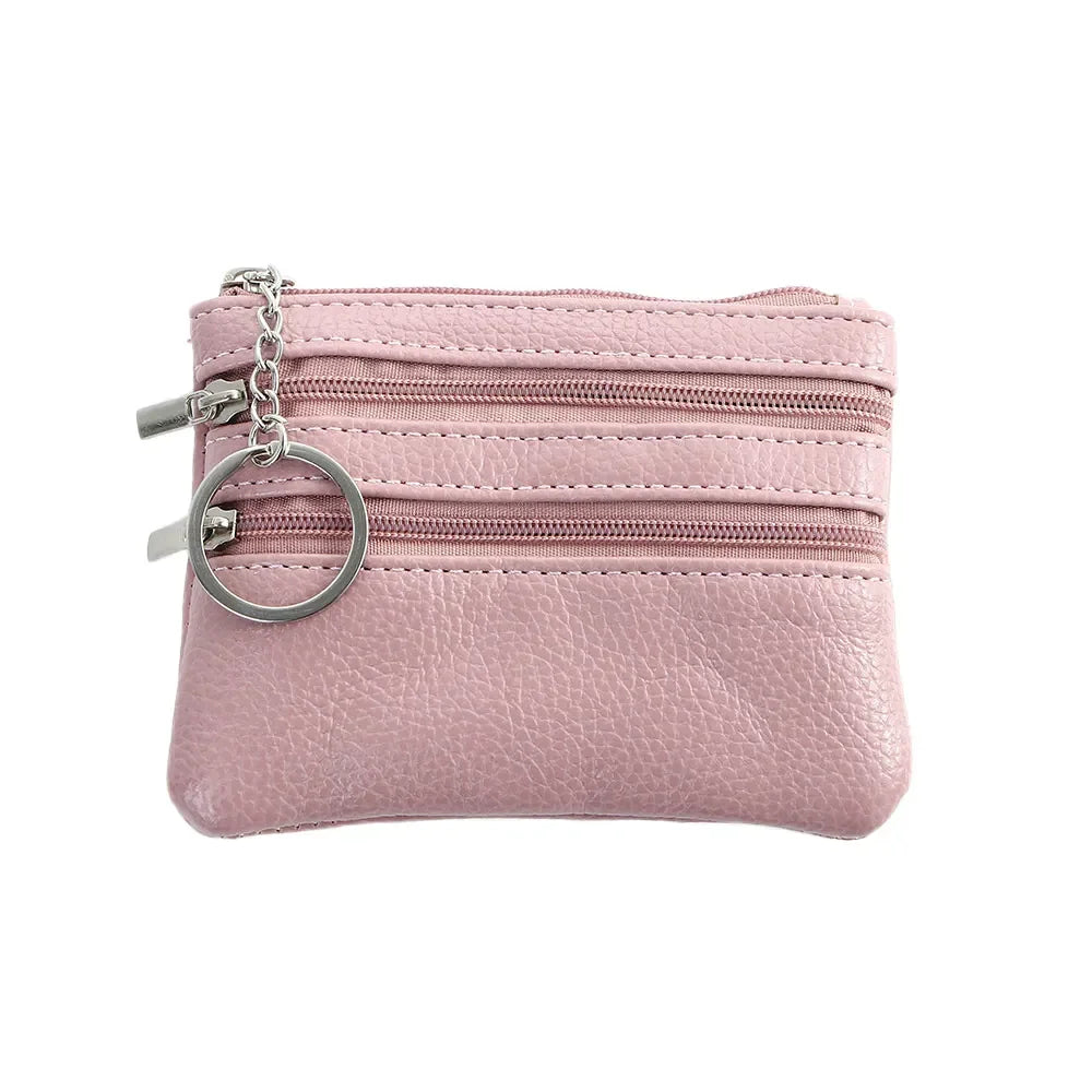 Fashion Leather Coin Purse Women Small Wallet Change Purses Mini Zipper Money Bags Children's Pocket Wallets Key Holder