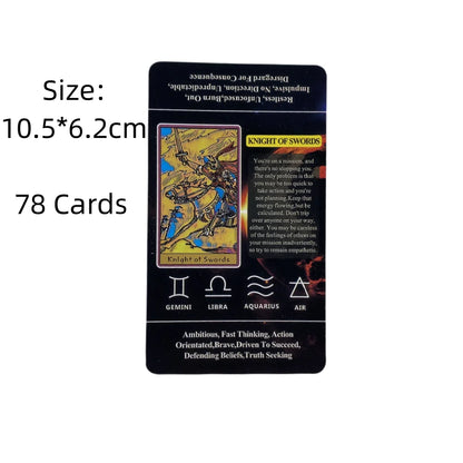 Tarot Cards For Beginners With Meaning On Them, 78pcs-Cards Pocket Size Tarot Learning Deck, Fortune Telling Game