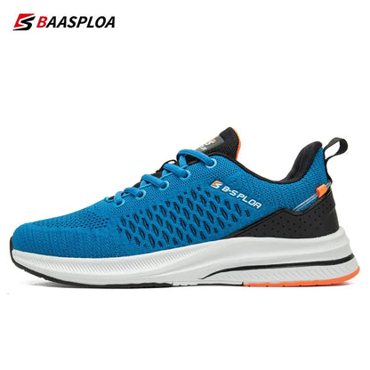 Baasploa Men Running Shoes Lightweight Sport Shoes Mesh Breathable Casual Sneakers Non-Slip Outdoor for Men New Arrival