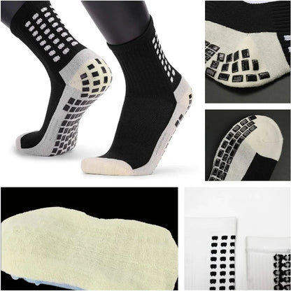 4 Pairs Anti-slip Football Socks Men Woman Non-slip Soccer Basketball Tennis Sport Socks Grip Cycling Riding Yoga Socks