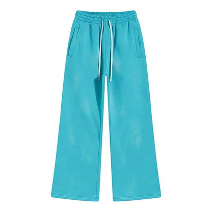 IEFB Spring New Trendy Sets Washed Sweatshirt Sweatpants Splash-ink Spray Dye Velvet Hoodies Autumn Male Wear Menwear 9W125