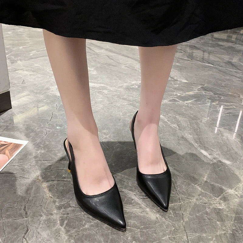 2024 Summer Casual Fashion Pointed Toe Stiletto Sandals New Sexy Elegant Banquet Comfortable High Heels Women's Shoes NO:001