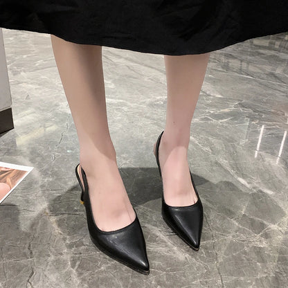 2024 Summer Casual Fashion Pointed Toe Stiletto Sandals New Sexy Elegant Banquet Comfortable High Heels Women's Shoes NO:001