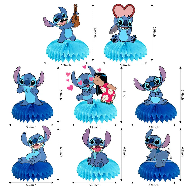 Lilo and Stitch Birthday Party Decoration Girl Boy Disposable Tableware Tablecloth Candy Bag Plate Paper Cup Supplies Kit
