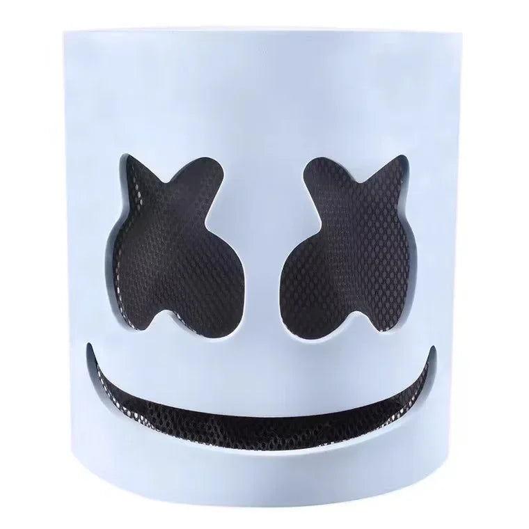 Halloween LED DJ Mask Lifelike Marshmello Mask Breathable Helmet Mask Durable Carnival Festival Halloween Party Props Cosplay