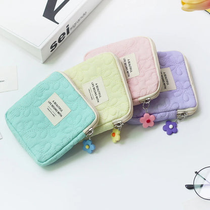 Fashion Women Small Cosmetic Bag Travel Mini Sanitary Napkins Organizer Make Up Coin Money Card Lipstick Storage Pouch Purse Bag