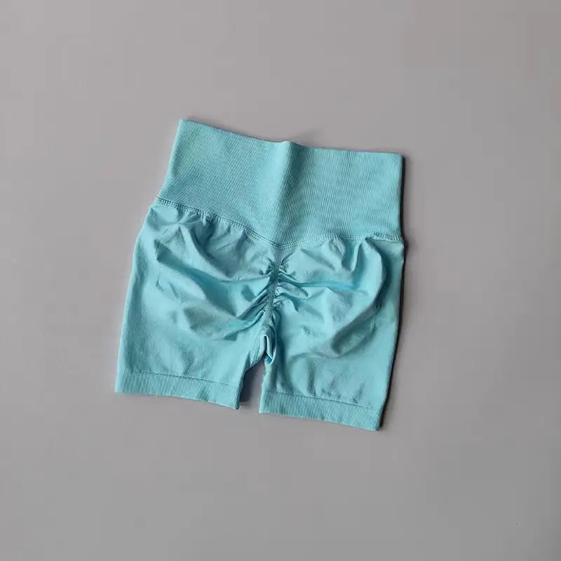 Summer High-Waist Women's Yoga Shorts Breathable Fitness Butt Lift Sports Running Shorts Cycling Push-Up Workout Gym Shorts