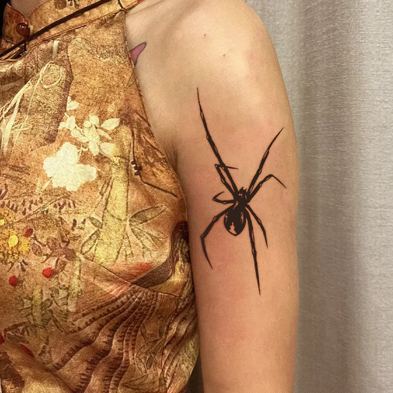 Spider Waterproof Temporary Tattoo Stickers, Long-lasting Waterproof for One to Two Weeks, For Arm, Leg.