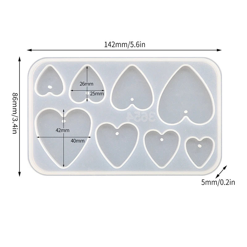 Geometric Earring Pendant Silicone Mold Round Epoxy Resin Mould For DIY Ornaments Keychain Necklace Charms Epoxy Resin Crafts