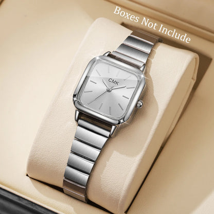 Fashion Square Women Watches Luxury Ultra-thin Strap Ladies Quartz Wristwatch For Ladies Clock Reloj Mujer（Without Box）