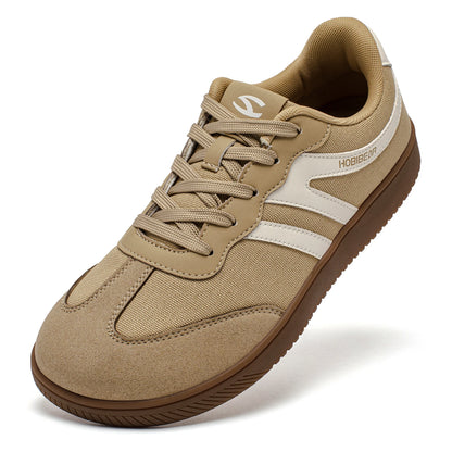 HOBIBEAR Wide Toe Sneakers Unisex Walking Shoes Lace Up fabric Non Slip Casual Sneaker