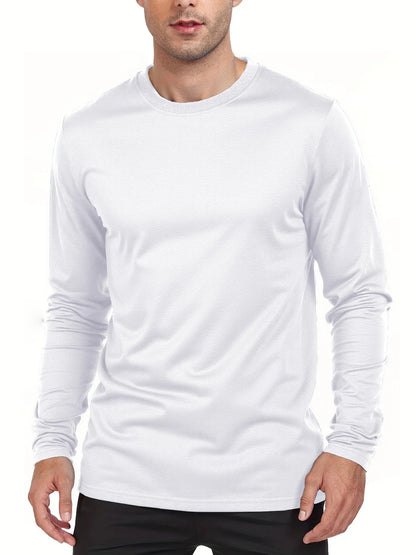 Spring Autumn Men??s T-shirts Long Sleeve Casual Tops Solid Color High Quality Male T-Shirt Classic Men Clothing