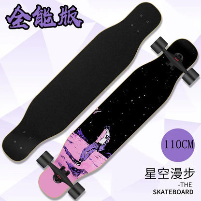 Beginner skateboard maple longboard adult street professional transportation four-wheel road board youth skateboard