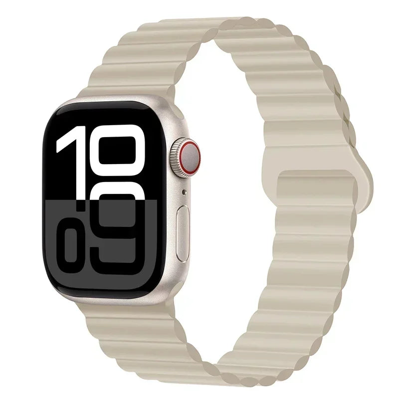 Magnetic Strap For Apple Watch Bands 46mm 42mm 49mm 45mm 44mm 41mm Silicone Sport Bracelet iWatch Series ultra 10 9 8 7 6 5 SE