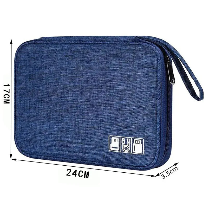 Multi-function Travel Storage Bags Polyester Waterproof Zipper Pack Data Arrange Bag Office Portable Organizer Case Card Package