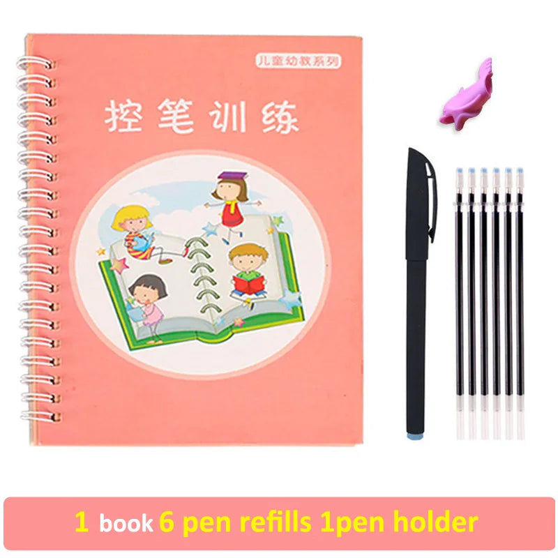 Reusable Magic Copybook Drawing Toys for Children Montessori Pen Control Training Writing Sticker Learning Educational Toy Kids