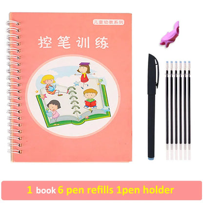 Reusable Magic Copybook Drawing Toys for Children Montessori Pen Control Training Writing Sticker Learning Educational Toy Kids