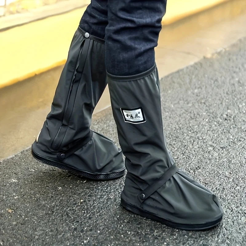 1 Pair Motorcycle Scooter Dirt Bike Rain Shoes Cover Non-Slip Boot Covers Unisex Bicycle Shoes Protectors For Rainy Snowy Day
