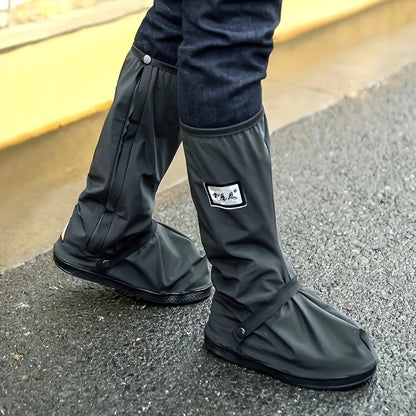 1 Pair Motorcycle Scooter Dirt Bike Rain Shoes Cover Non-Slip Boot Covers Unisex Bicycle Shoes Protectors For Rainy Snowy Day