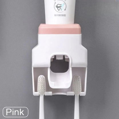 Wall Mount Automatic Toothpaste Dispenser Bathroom Supplies Toothpaste Squeezer Toothbrush Holder toothpaste squeezer