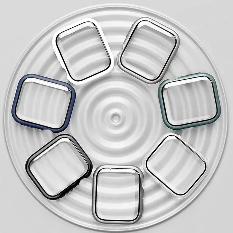 Tempered Glass+Cover For Apple Watch series 10 42mm 46mm Matte Hard PC bumper Screen Protector Case iWatch 10 42/46 Accessories