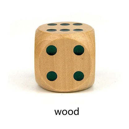5cm 1pc New Solid Wood Point Entertainment items 6-Sided Game Round Sieve Chess Props Wooden Dice Big Color Dice