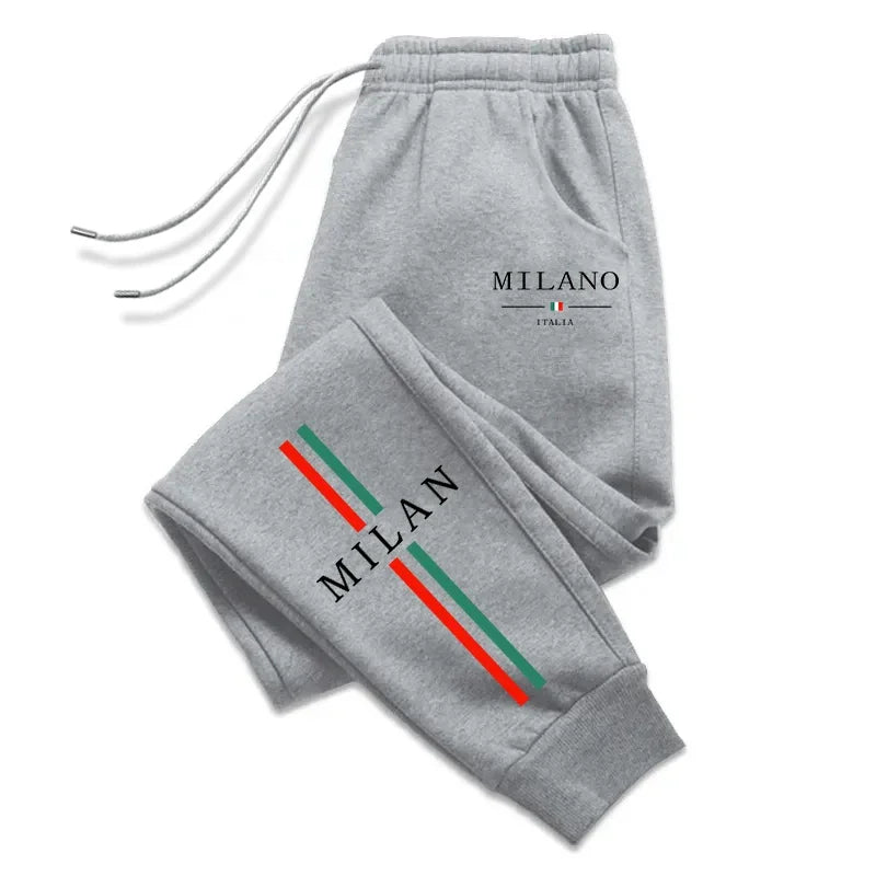 2025 Hot Sale Milan City Printed Jogger Pants High Quality Men's Autumn Winter Casual Sports Sweatpants Outdoor Running Wear
