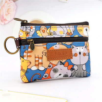 Cute Animals Wallet Zipper Purse Cartoon Small Coin Purse Lightweight Storage Bag Money Bag Key Card Holder For Student Women