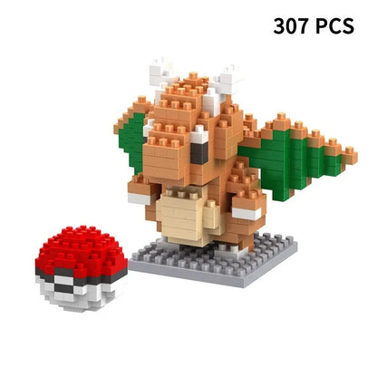 Building Blocks Assembly Anime Picachu Charizard Doll Blastoise Bulbasaur Gengar Bricks Figures Toy for Kid Gift hot