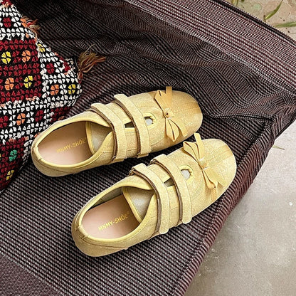 2025 New Spring Mary Jane Cross Strap Flats Shoes Women Fashion Elegant Round Toe Ladies Comfort Soft Sole Ballerinas Shoes