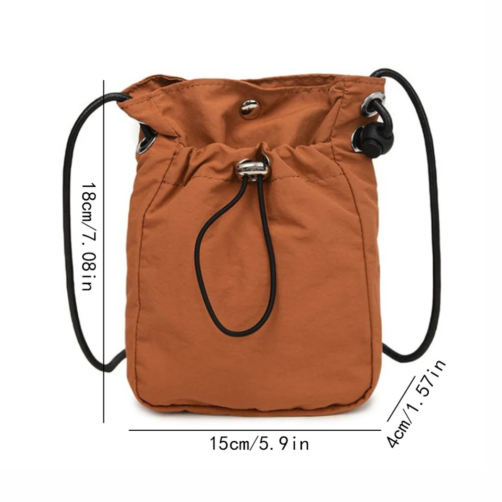 Nylon Crossbody Bag Soft Mini Phone Wallet Multifunctional Square Shoulder Bag Crossbody Purse Canvas Purse Messenger Bag