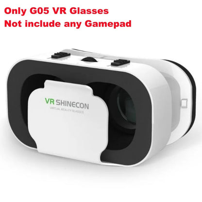 G05 MINI VR Glasses IMAX 3D Movies Virtual Reality Glasses Google Cardboard Box VR Helmet for 4.5-6" Phone,Support Game Joystick